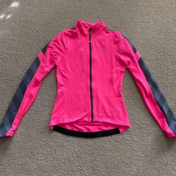 Pearl Izumi Elite Hot Pink Long Sleeve Cycling Jacket Jersey Pockets Like New S - Picture 1 of 12